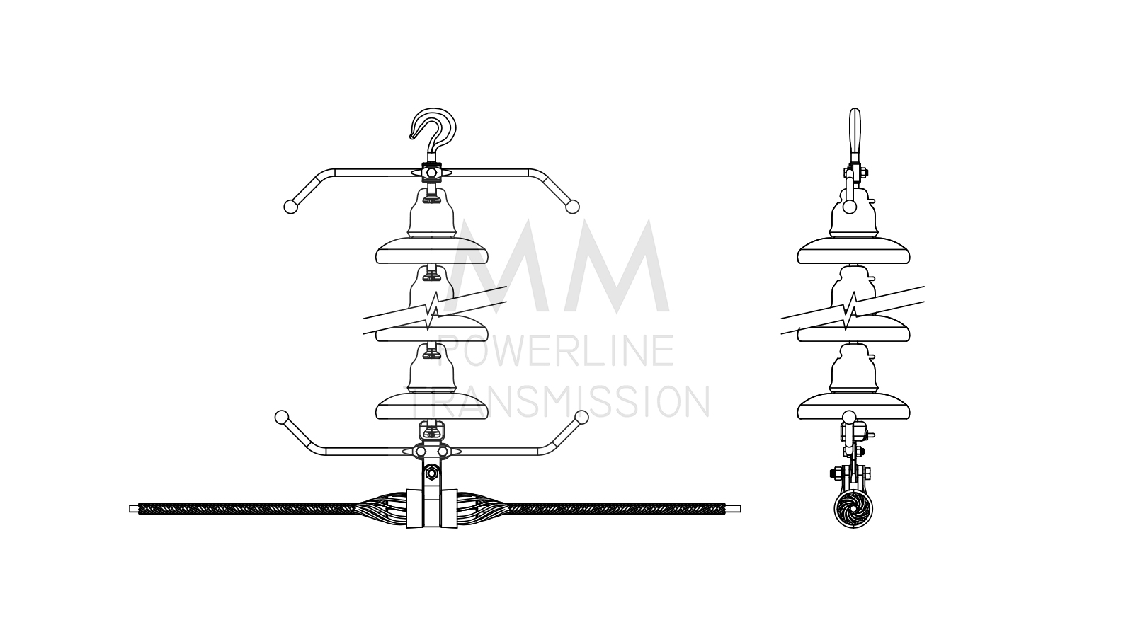 Single Suspension Ags Type-Rod Arcing Horn Both Side